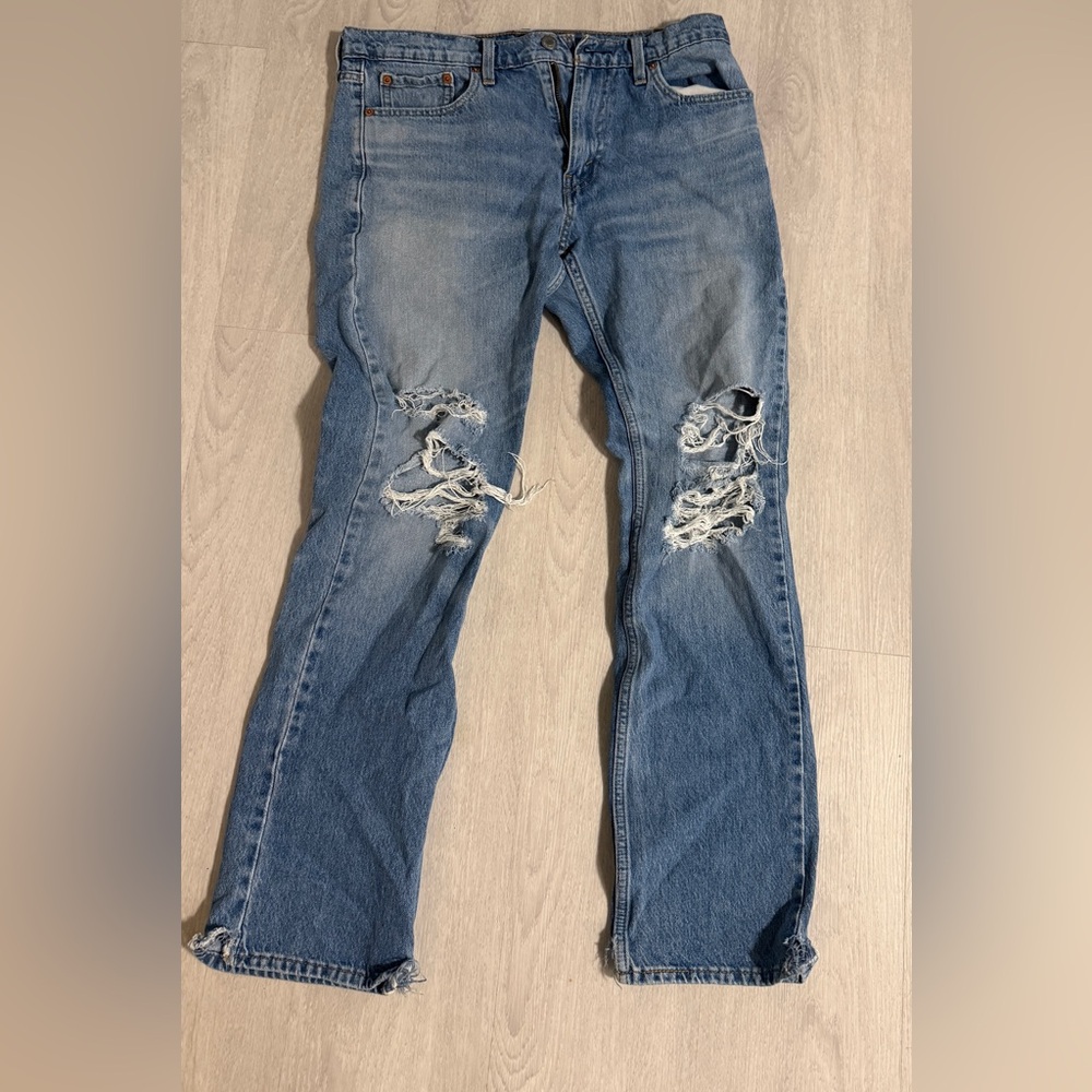 Levi's Men's Ripped Blue Slim Jeans